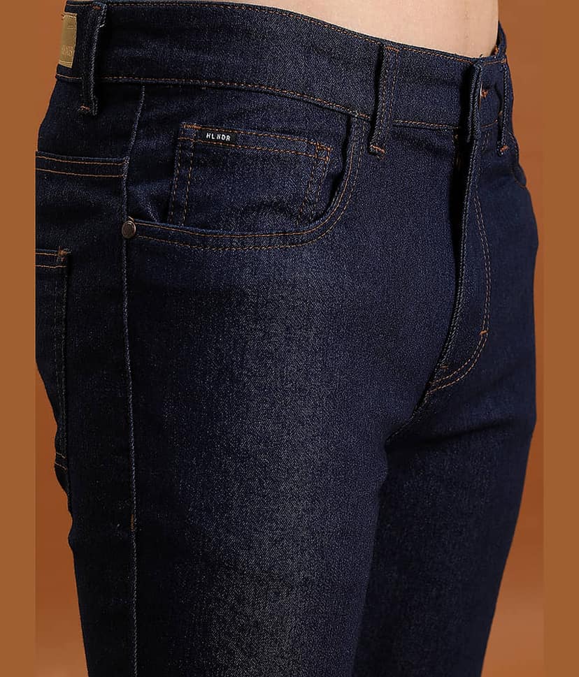 Highlander Straight Solid Men's Jeans - Indigo Blue ( Pack of 1 ) view 5