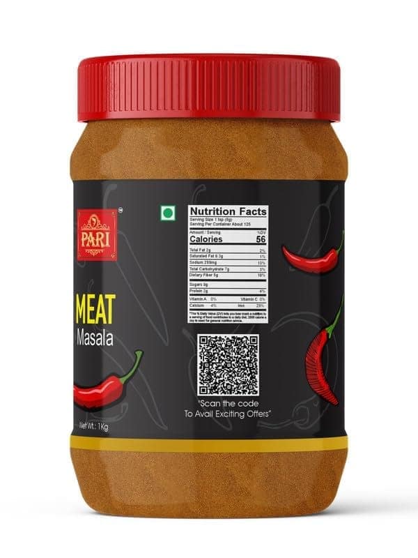 Pari Meat Masala Powder | Mutton Masala | Blended Cooking Supplies | Pure & Hygiene | 100% Fresh and Natural | (Pack of 1 x 1000g) view 4