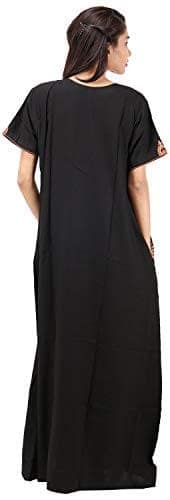 VALENCIA SLEEPWEAR Plain Patty Embroidery Gown Maxi Nightwear Nighty Lizzy Bizzy Soft Fabric view 3