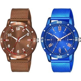 HRV Men's Round Dial Multi Strap Analog Watch