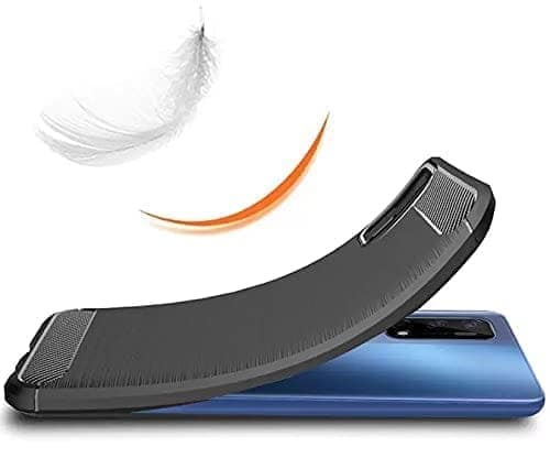 Faircost for Xiaomi Poco M3 Pro Carbon Fiber Hybrid Armor Shock Proof TPU Back Cover- Black view 6