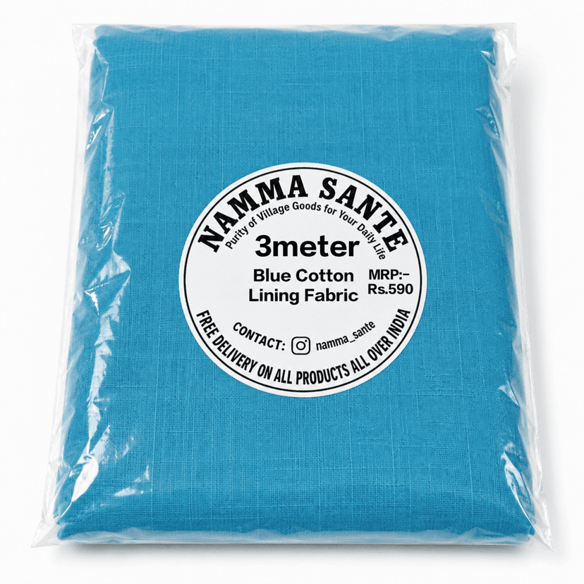 Blue Cotton Lining Fabric (Chhota Panna), Blue Cotton Lining Fibre (Chhota Panna), Blue Lining Cloth (Chhota Panna), Soft Blue Cotton Lining (Chhota Panna), Blue Garment Lining Fabric (Chhota Panna)