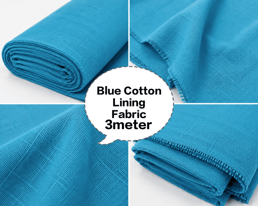Blue Cotton Lining Fabric (Chhota Panna), Blue Cotton Lining Fibre (Chhota Panna), Blue Lining Cloth (Chhota Panna), Soft Blue Cotton Lining (Chhota Panna), Blue Garment Lining Fabric (Chhota Panna) view 4