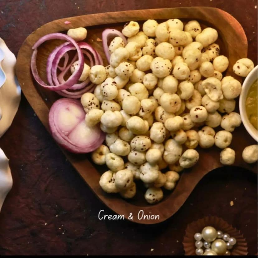 Roasted Makhana Combo – Peri Peri & Cream & Onion | Premium Crunchy Fox Nuts - 150 gm - Two snack jars view 4
