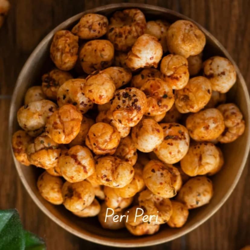 Roasted Makhana Combo – Peri Peri & Cream & Onion | Premium Crunchy Fox Nuts - 150 gm - Two snack jars view 5