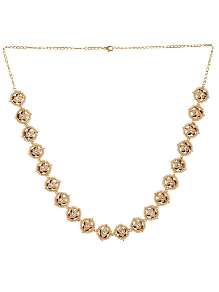 Gold Plated Kemp stone studded Pearl Beaded Kamarbandh view 5