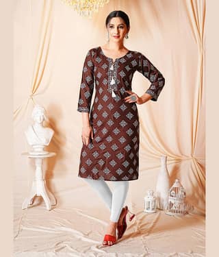 anushansa Women's Viscose Rayon Printed A-line Kurti - ( Multicolor2 )