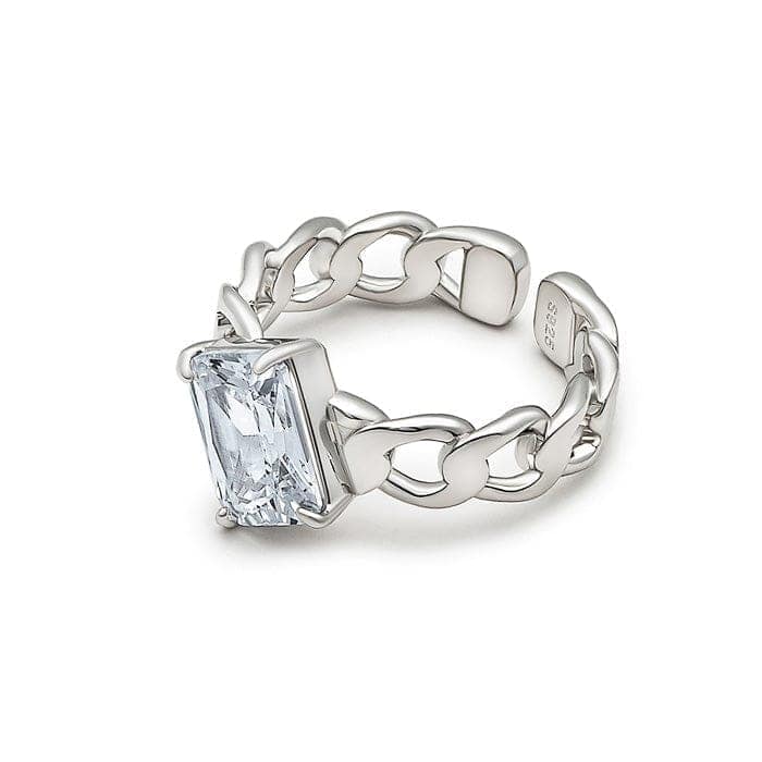 Silver Crystal Aura Ring view 6