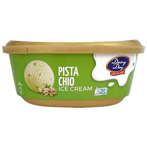 Dairy Day Pistachio Nut Ice Cream - Made With Milk, 500 ml Box - Dairy Day Pistachio Nut Ice Cream - Made With Milk, 500 ml Box