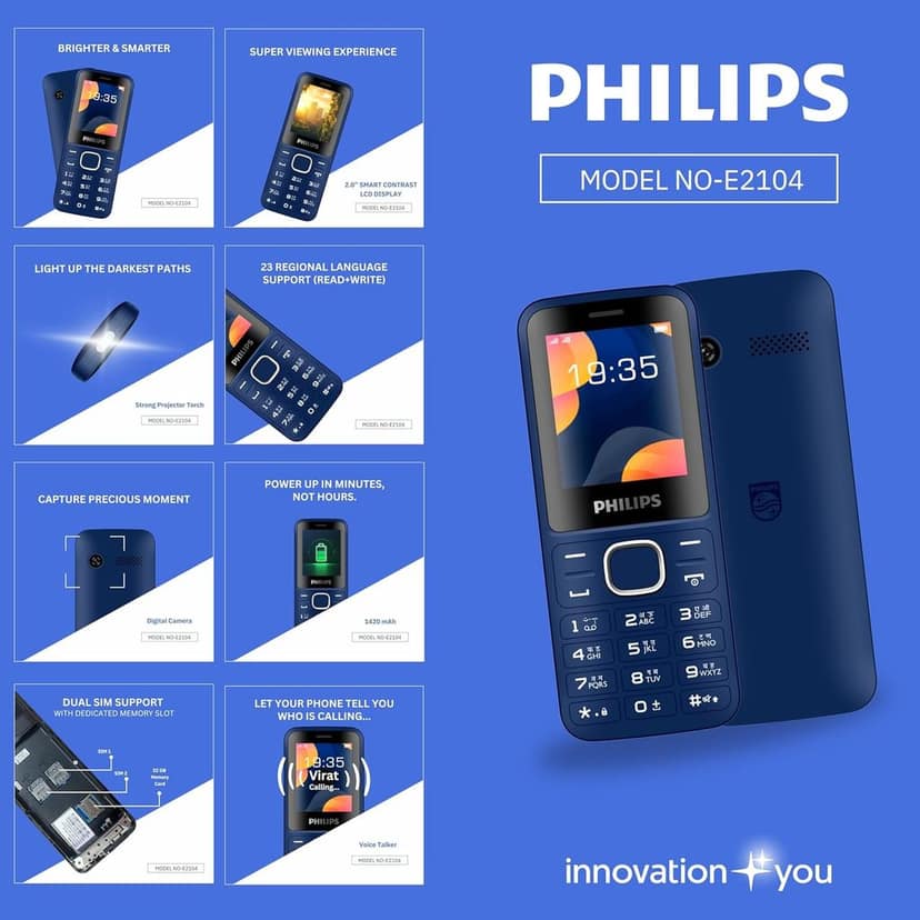Philips Dual Sim keypad Phone-E2104 view 3