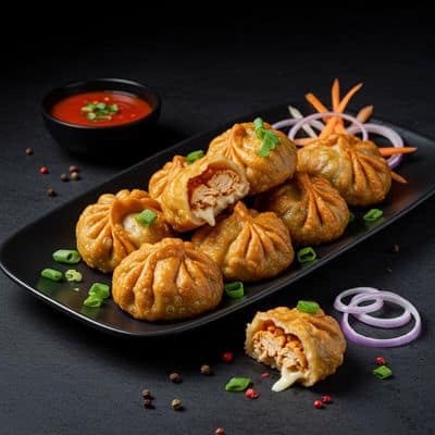 Chicken Cheese Fried Momos
