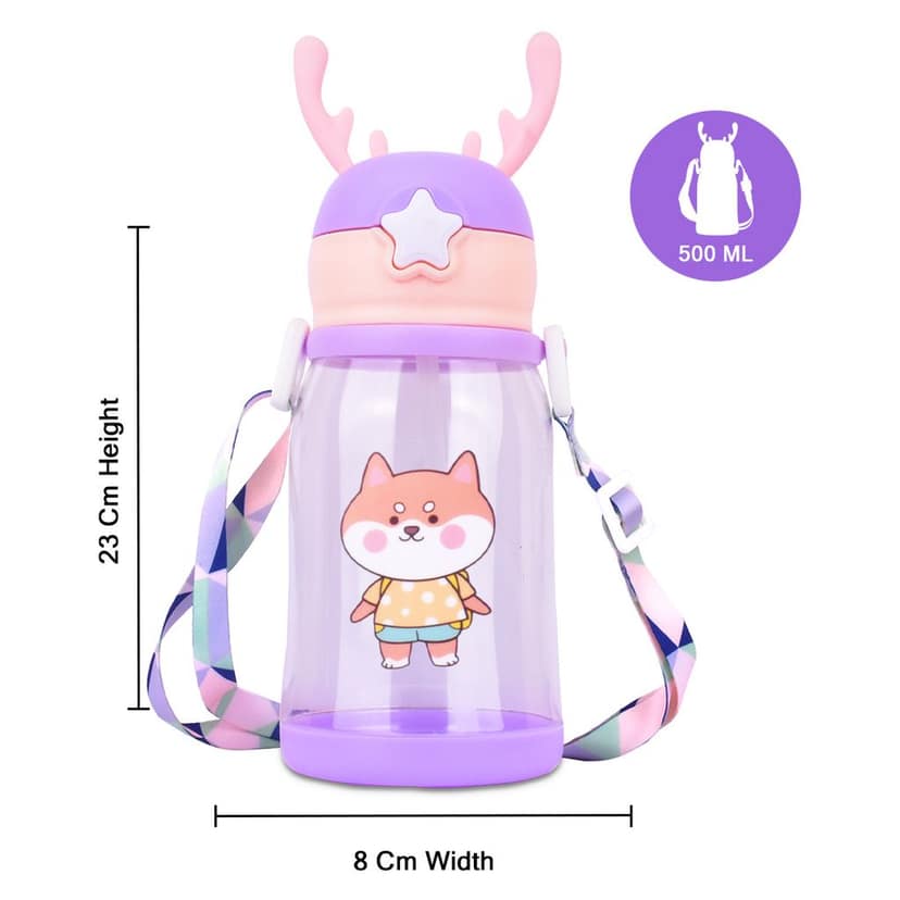 Kids School Water Bottle | Water Bottle With Straw | Best Water Bottle With Straw | Drink Bottle With Straw | Bottle With Straw | Cartoon Water Bottles | Children Water Bottle for School | Kids Water Bottle | Cute Water Bottle | School Kids Water Bottle view 3