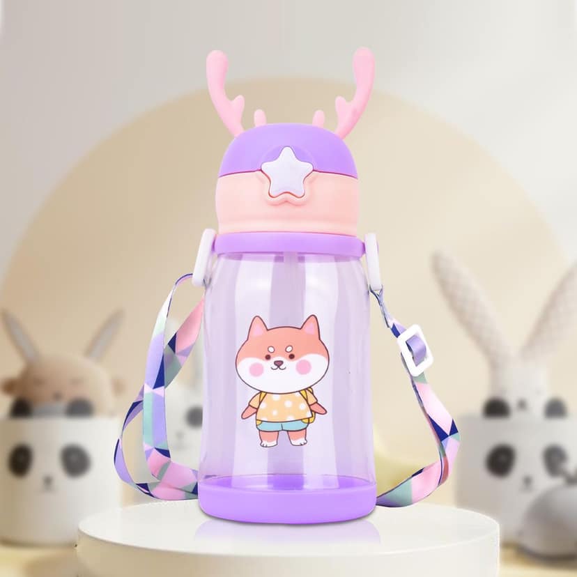 Kids School Water Bottle | Water Bottle With Straw | Best Water Bottle With Straw | Drink Bottle With Straw | Bottle With Straw | Cartoon Water Bottles | Children Water Bottle for School | Kids Water Bottle | Cute Water Bottle | School Kids Water Bottle view 4