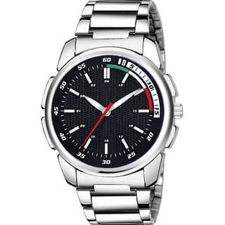 HRV Men's Round Dial Silver Strap Analog Watch