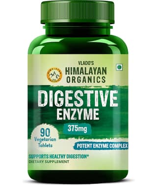 Vlado's Himalayan Organics Digestive Enzyme Veg Tablets Bromelain & Papain for Digestion 90 No.s