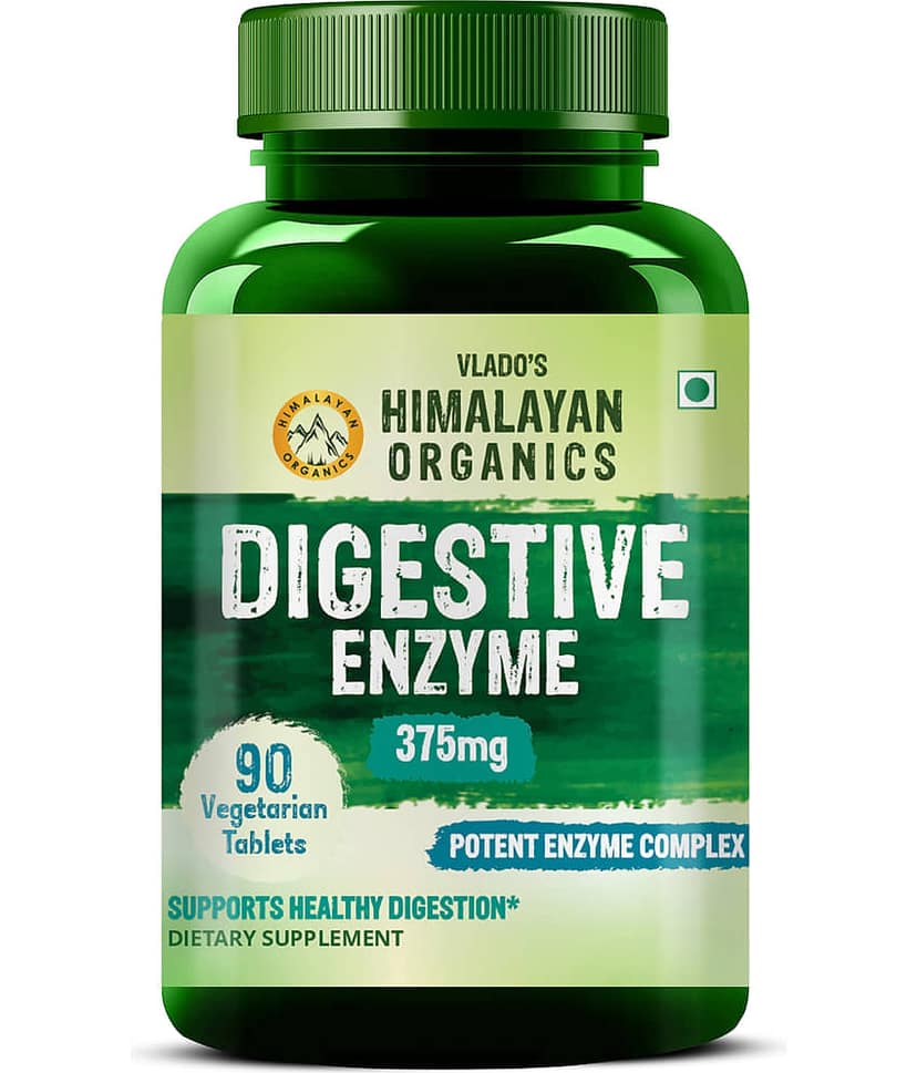 Vlado's Himalayan Organics Digestive Enzyme Veg Tablets Bromelain & Papain for Digestion 90 No.s