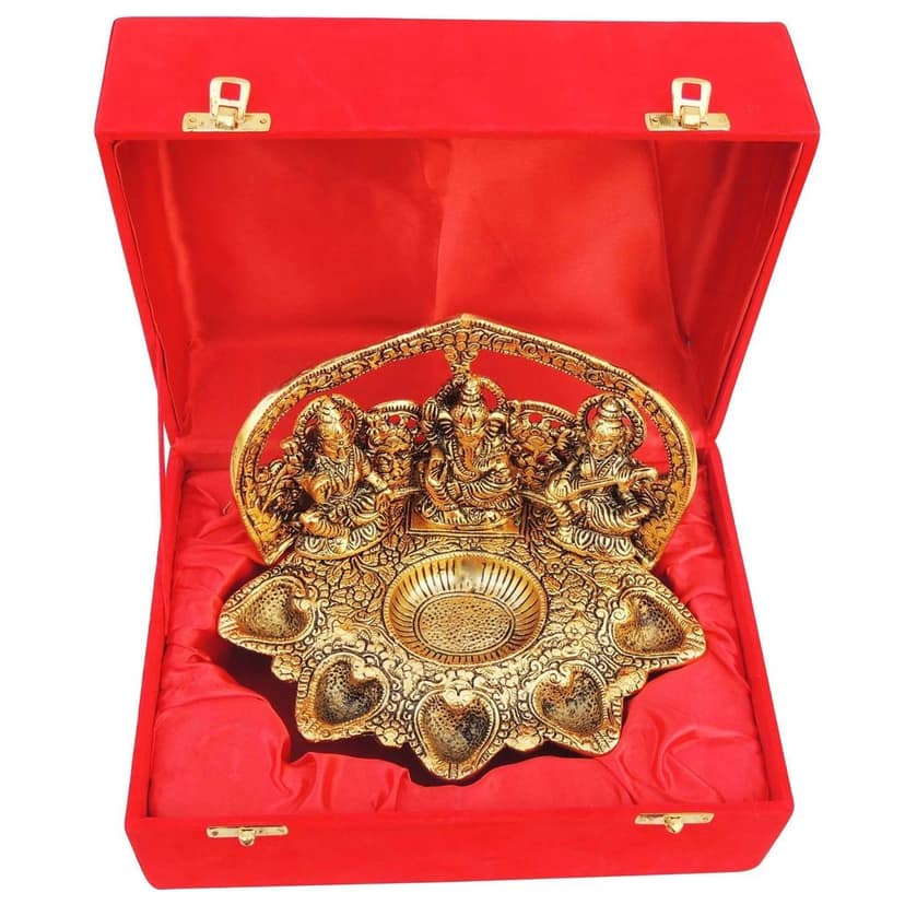 Showpiece Aluminium LGS Wih 5 Deepak (ASMAS378 G) view 3