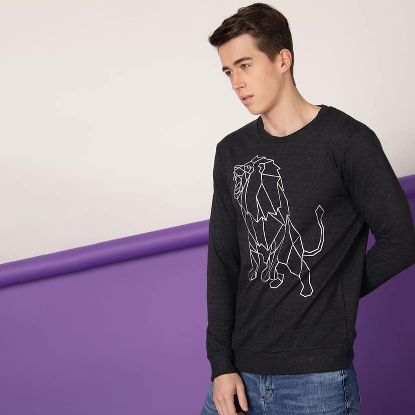 FTX Men Round Neck Printed Full sleeves Tshirt view 3