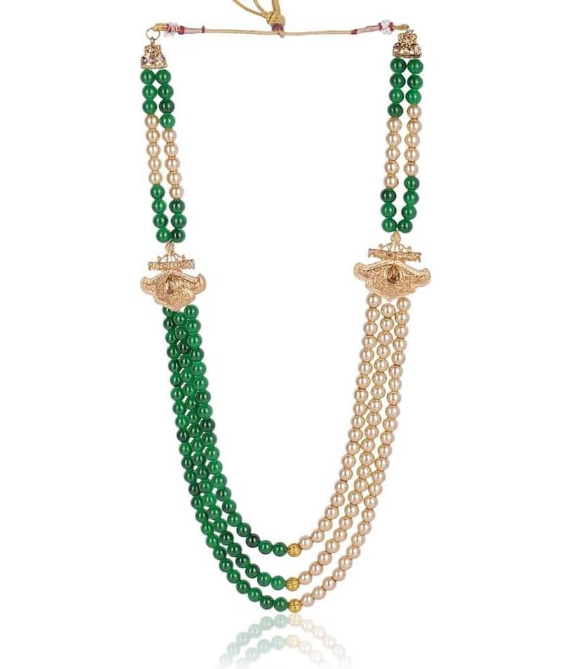pearl beads Dulha groom sherwani Necklace/Moti Mala for Men for wedding | Exquisite Groom Mala | Perfect for Grooms
