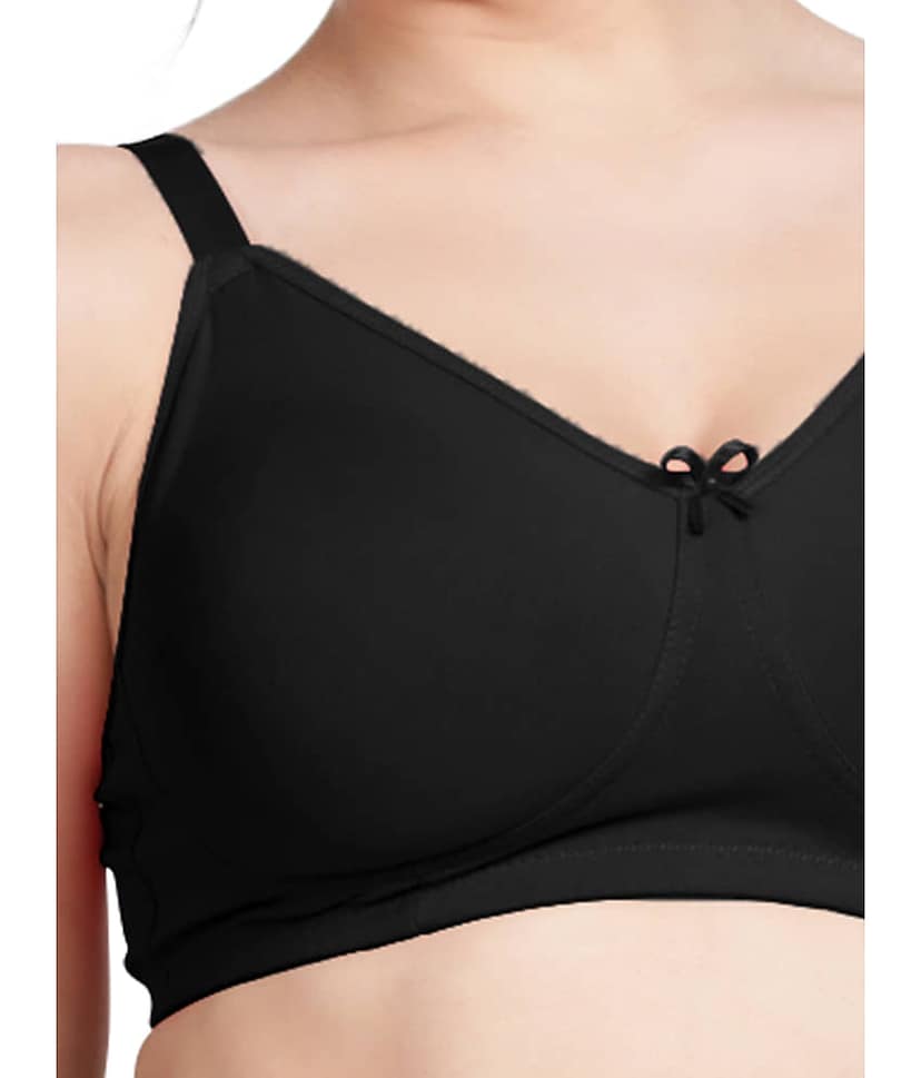 Susie Cotton Blend Women's Everyday Bra ( Black ) EF002-BlackBeauty view 2