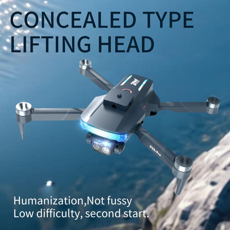 D25 8K HD Dual Camera Drone with Screen Remote | GPS Stability, Auto Gimbal Control, Obstacle Avoidance Sensors | App Control | Includes 8GB Memory Card view 3