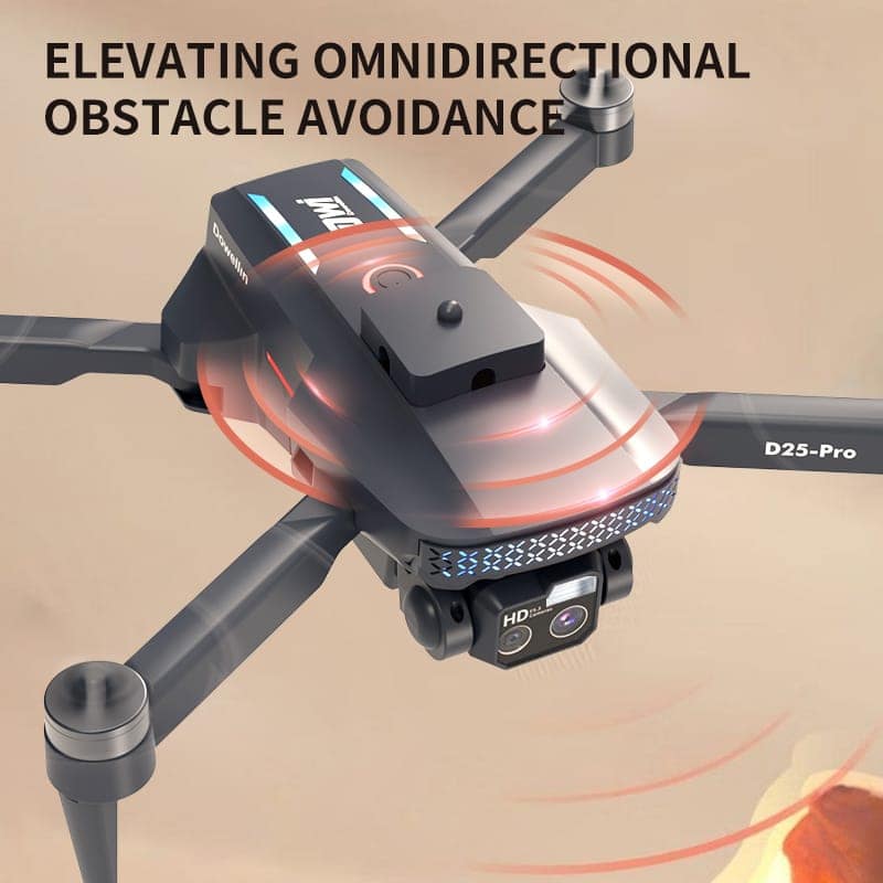 D25 8K HD Dual Camera Drone with Screen Remote | GPS Stability, Auto Gimbal Control, Obstacle Avoidance Sensors | App Control | Includes 8GB Memory Card view 9