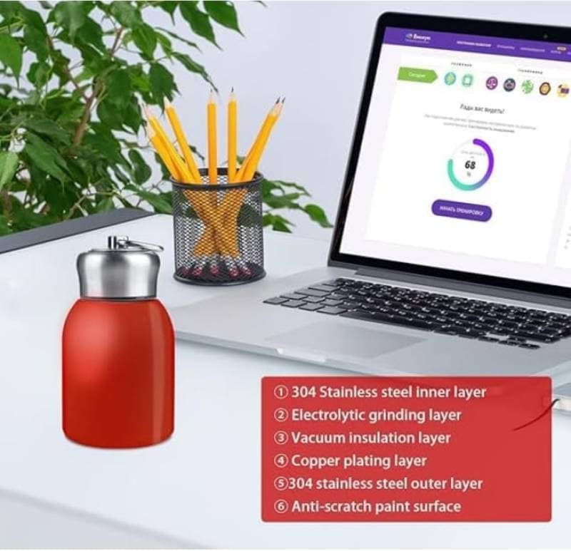 Insulated Stainless Steel Portable Water Bottle (Red, 500ml) | Leak-Proof Drinkware | Outdoor & Daily Hydration view 4