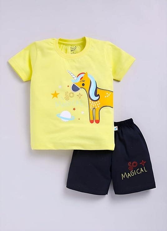 Toonyport Boys Summer 3 Packs Of T-shirts and Shorts Combo Set (Multicolors) view 5