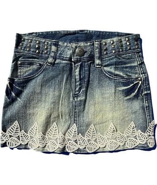 CIEARO VINTAGE Pack of 1 Girls Denim Shorts ( Navy Blue )
