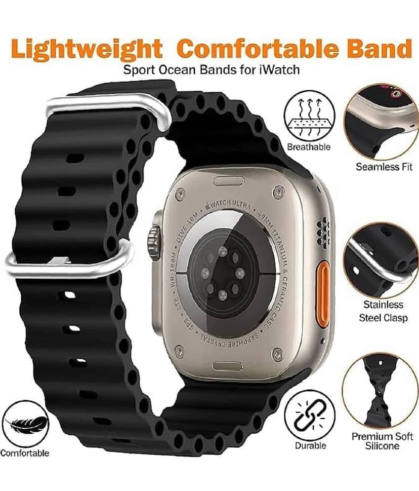 Life Like Ultra BT Calling Touch Screen Black Smart Watch view 2