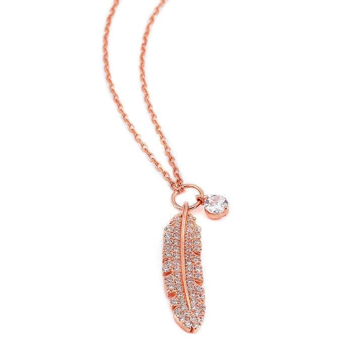 Rose Gold Quill Necklace view 4