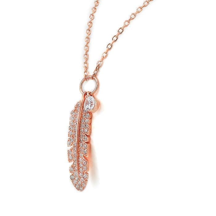 Rose Gold Quill Necklace view 6