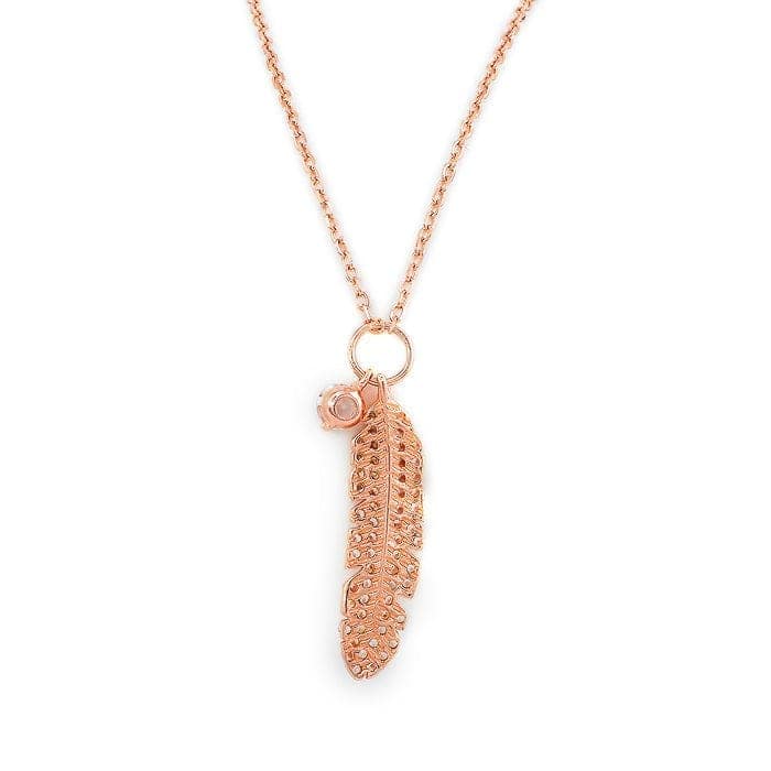 Rose Gold Quill Necklace view 7