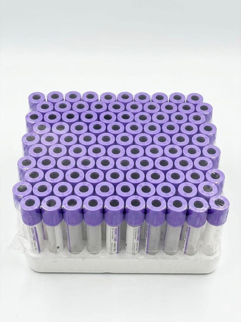 Hemo Tube K2 EDTA Blood Collection Tubes, 2ml, Pack of 100 view 2