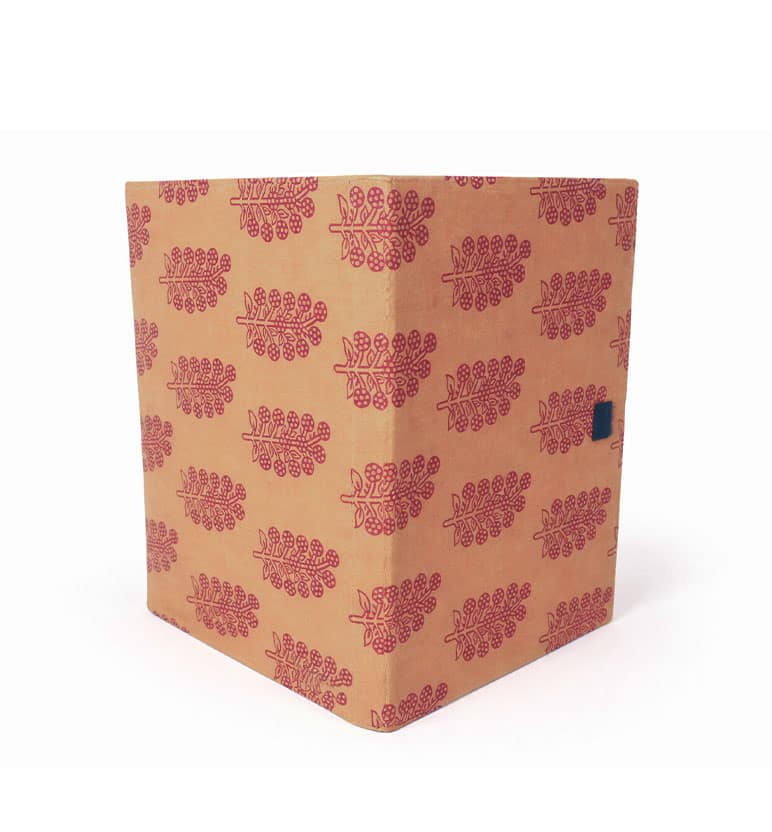 Handcrafted fabric file folder - Hand Block printed view 2