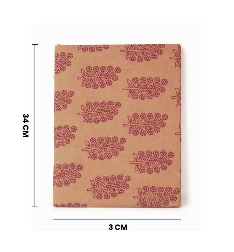 Handcrafted fabric file folder - Hand Block printed view 6