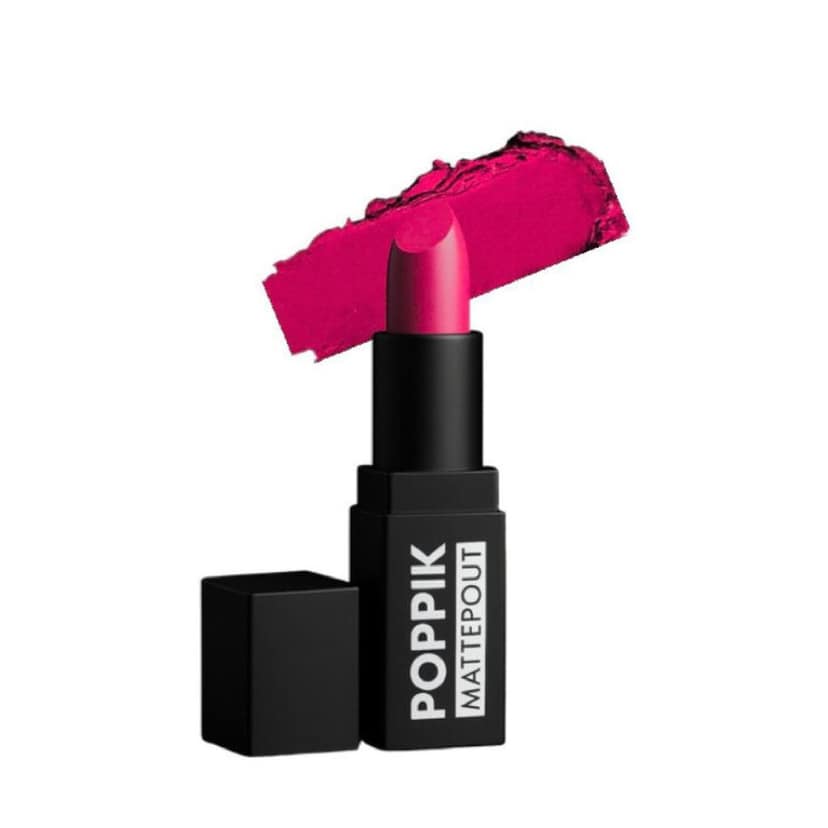 POPPIK Bullet Matte Lipstick for Women | Creamy Matte, Long Lasting Lip Color | High Coverage, Soft & Comfortable Formula | Daily Use Lip Makeup | Ideal for Casual Outings, Wedding, Gift | 3.8gm