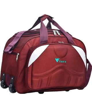 FEDRA - 40 Ltrs Red Polyester Duffle Bag
