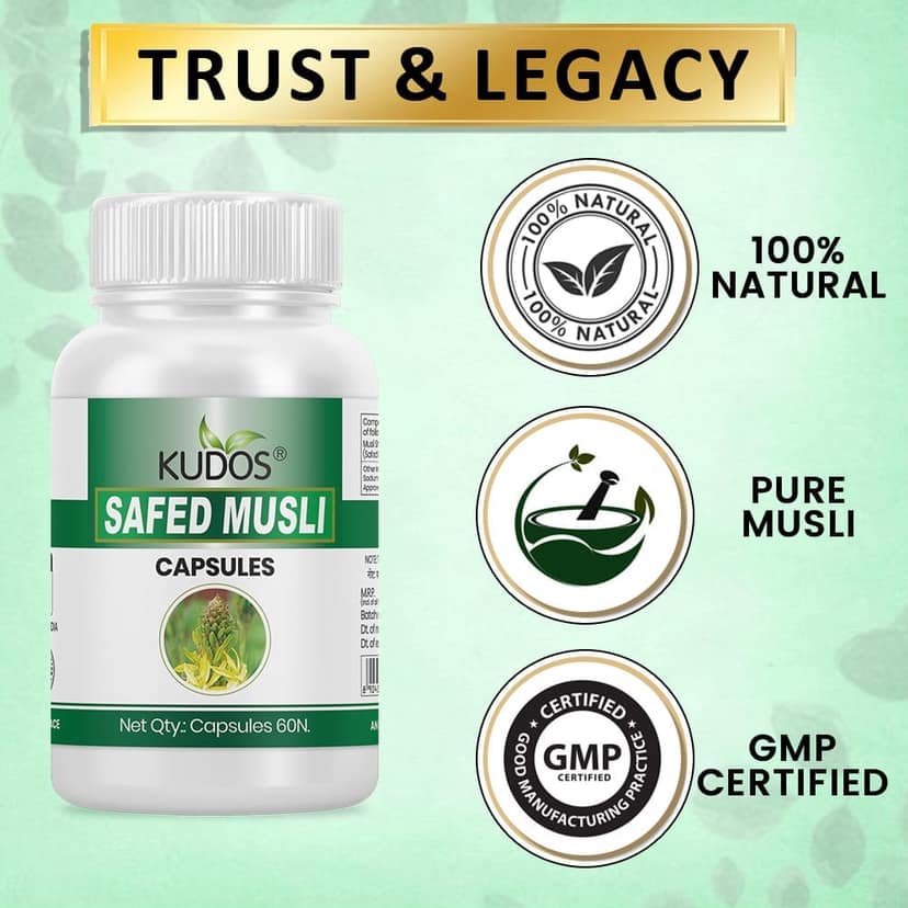 Kudos Safed Musli Capsules view 3