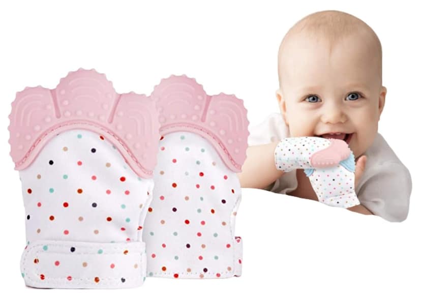 Ocean Count Baby Glove Teether – Soft Silicone Teething Mitten for Infants (Pack of 2)