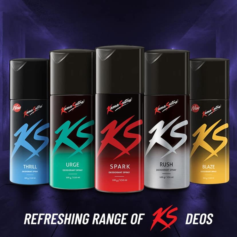 KAMA SUTRA Kamasutra Ks Rush Deodorant Body Spray For Men Pack Of 2, 300 Ml view 5