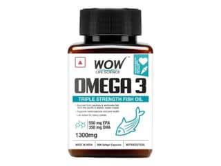WOW Omega 3 Fish Oil Capsules - 60 Capsules