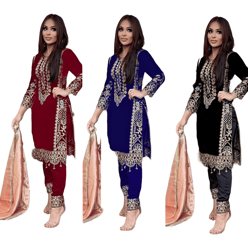 Ready to wear indian salwar kameez Dupatta for women anarkali designer pakistani dresses Festival 3 piece view 5