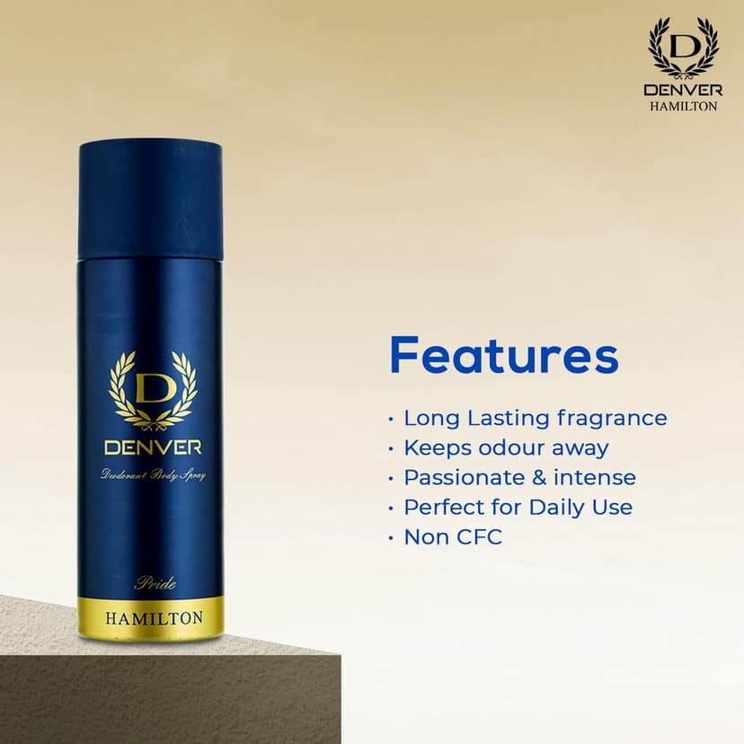 DENVER Pride Nano Deodorant For Men 50 ML Each, Pack Of 3 | Long Lasting Fragrance view 3