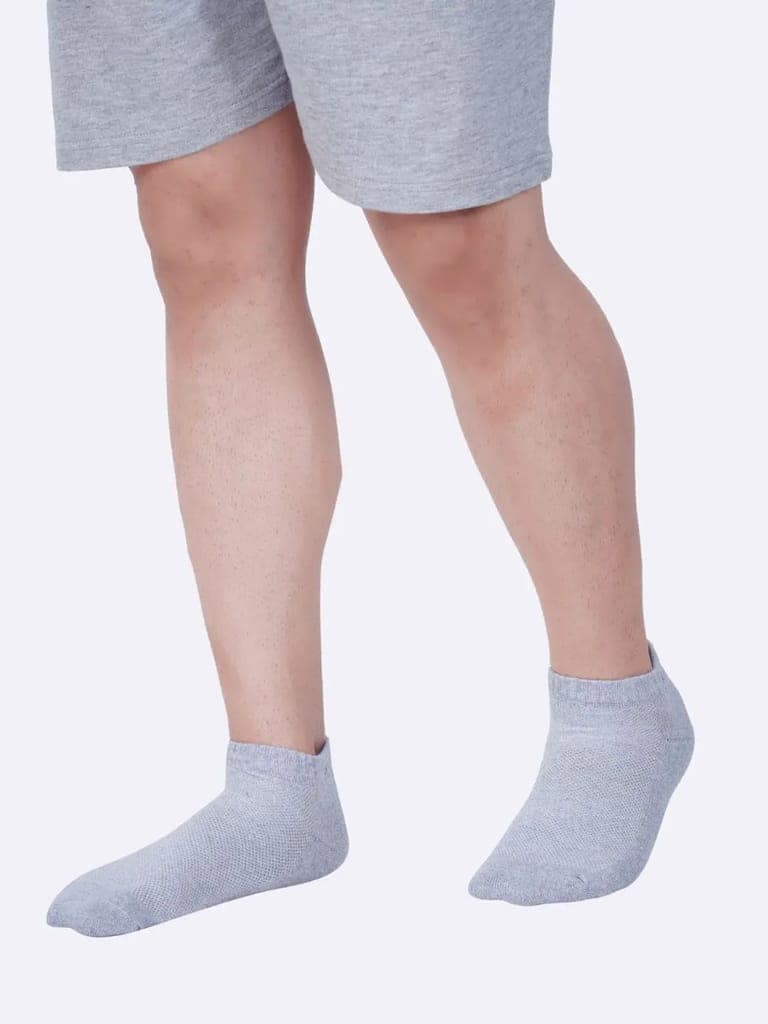 Cotton Ankle Socks for Men and Women - Grey view 2