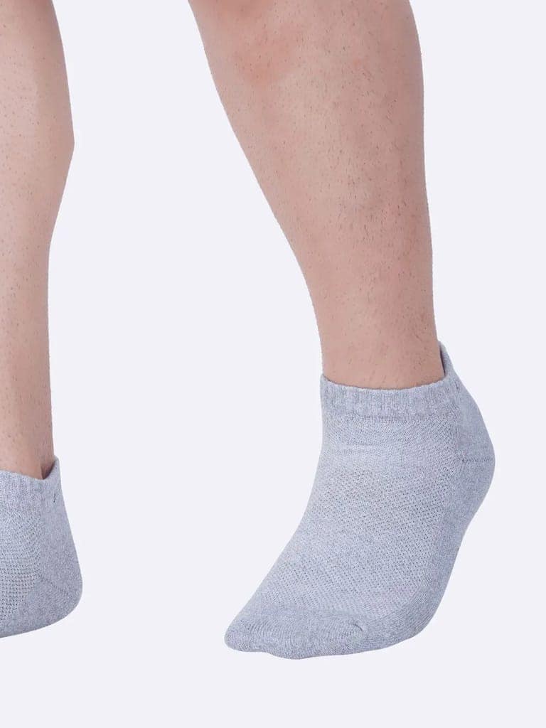 Cotton Ankle Socks for Men and Women - Grey view 4