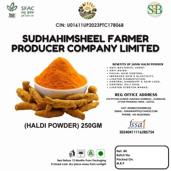 Haldi or Besan Combo Pack (Haldi Powder 250gm + Gram Flour 1kg) view 3