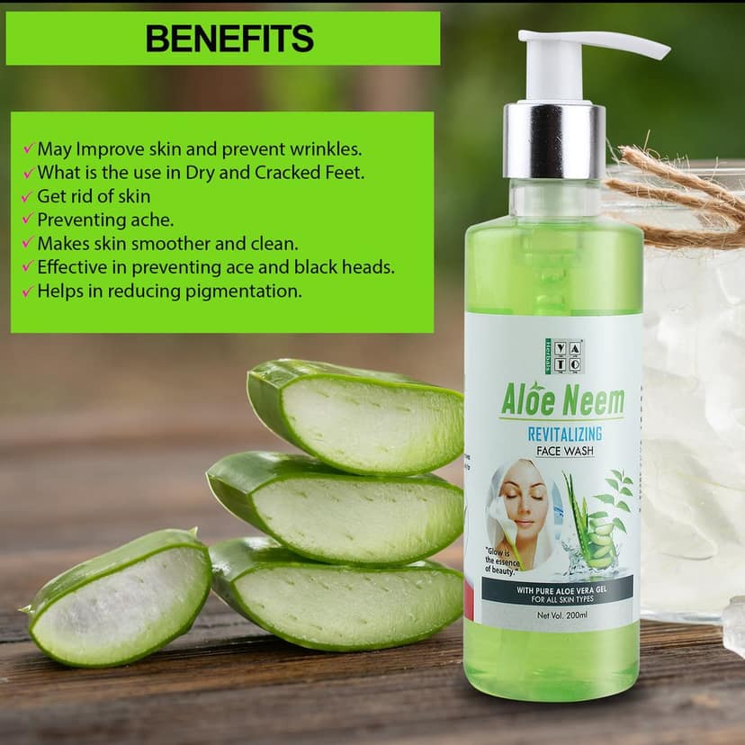 YATO Herbals Aloe Neem Revitalizing Purifying Face Wash 210 ML view 2