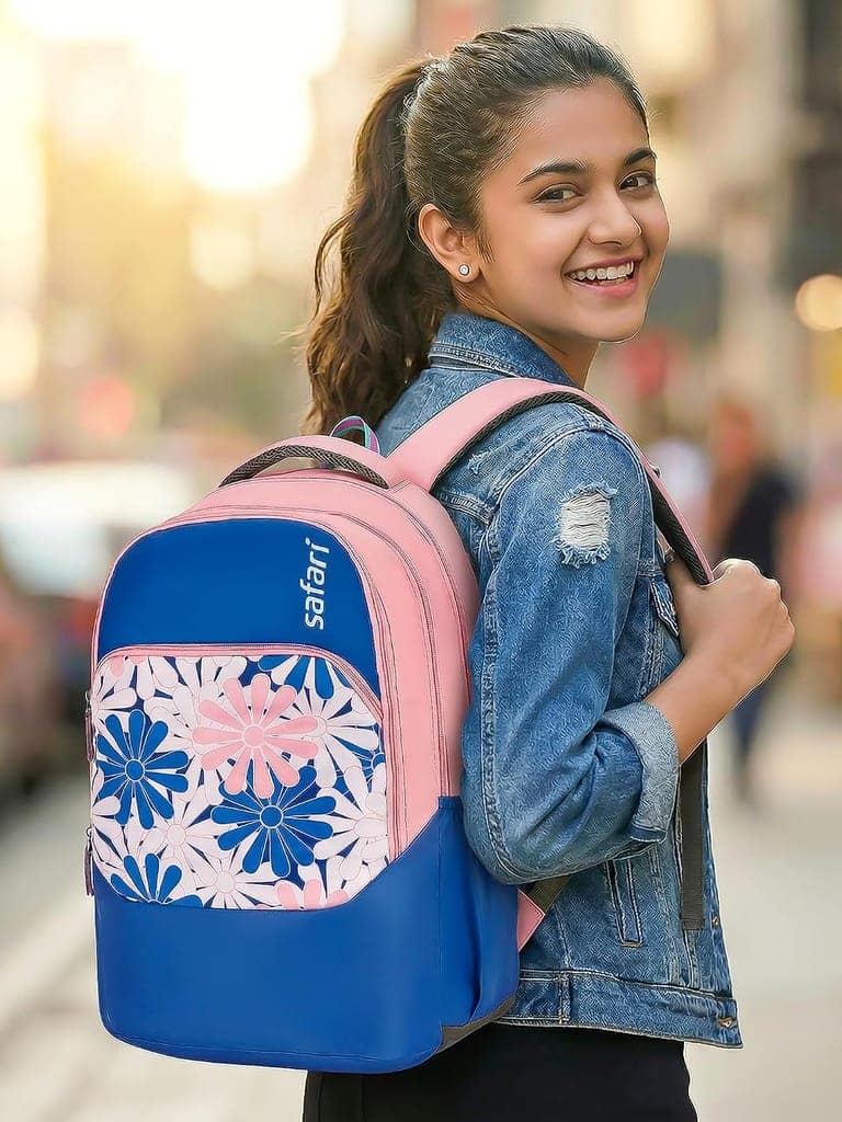 Natura School Bag For Girls, Capacity - 36L, 3 Compartments Backpack For kids view 2