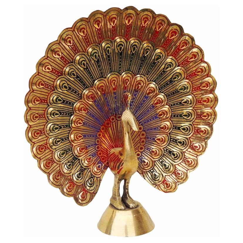 Brass Decorative Showpiece Peacock More (FMAS375 Y) view 3